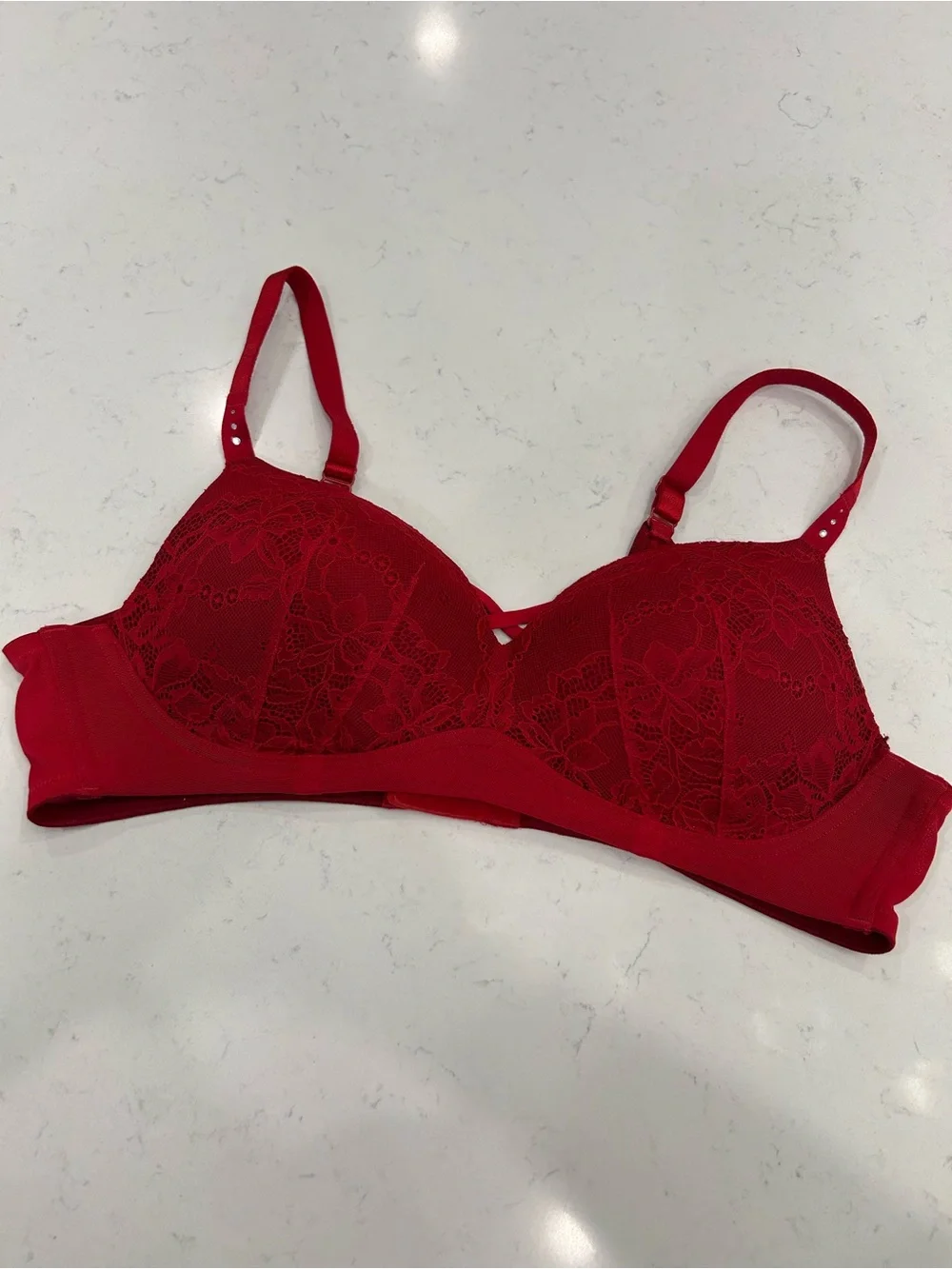 torrid Red Wireless Lace Push-Up Bra